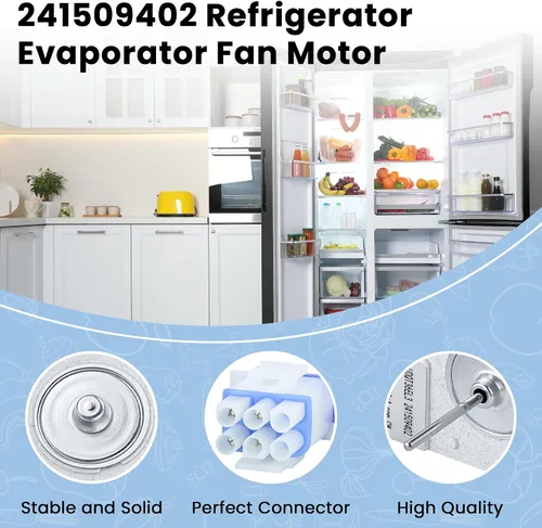Miniatura 3 de 241509402 Motor de ventilador evaporador para refrigerador por AMI PARTS-Reemplaza PS1526073 AP3958808 AH1526073 EA1526073 1196443 241509401