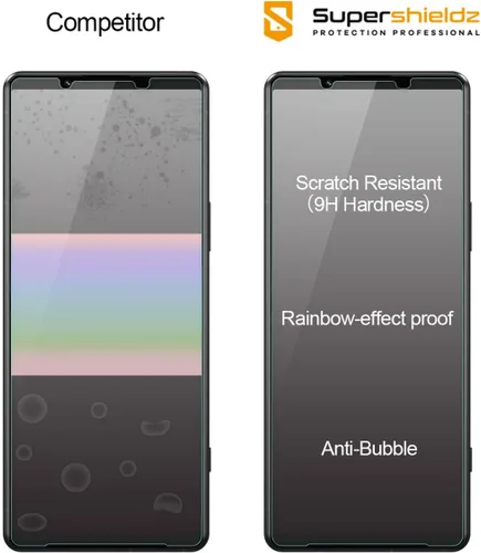 Miniatura 2 de Supershieldz Protector de pantalla de vidrio templado diseñado para Sony (Xperia 5 V), antiarañazos, sin burbujas