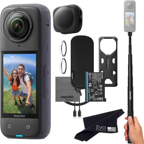 Miniatura 2 de Insta360 X4 Paquete Básico - Cámara de acción impermeable 360 de 8K con sensores de 1/2 pulgada de 48 MP, video HDR 360 de 8K, foto 360 de 72 MP