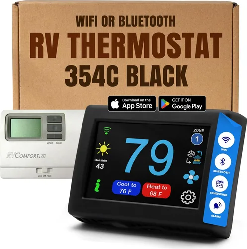 Miniatura 13 de MICRO-AIR EasyTouch - Termostato digital de repuesto para autocaravana, programable y confiable, habilitado para WiFi y Bluetooth, termostato
