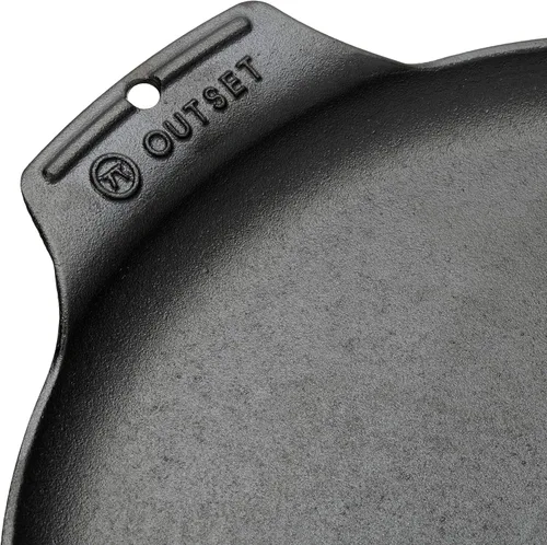 Miniatura 4 de Outset 76378 Scallop - Parrilla de hierro fundido y sartén para servir, color negro