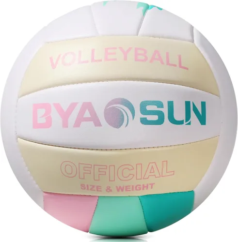 Miniatura 11 de Soft Official Volleyball for Indoor Outdoor Beach, Size 5 Training Volleyball for Beginner Teenager Adult Rosa/Azul/Pureple