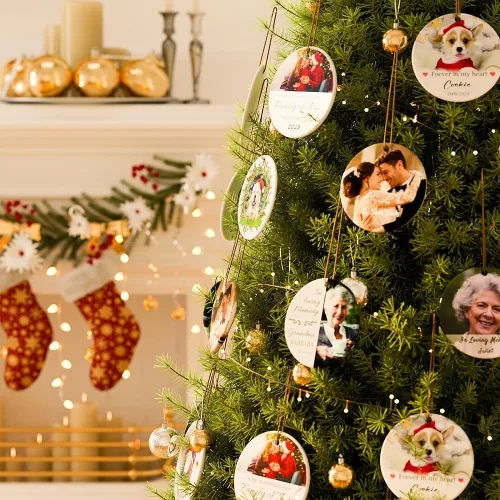 Miniatura 8 de Meowy Catmas - Divertido sombrero de Papá Noel con foto de gato, adorno de Navidad personalizado, regalos para gato, mamá, papá, lindo árbol
