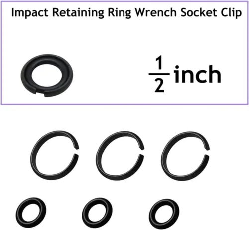 Miniatura 3 de BLOLACDZ (5+5 juegos) Anillo de retención de impacto de 1/2" y 3/8" Anillo de fricción con junta tórica para llave de impacto Milwaukeie tipo