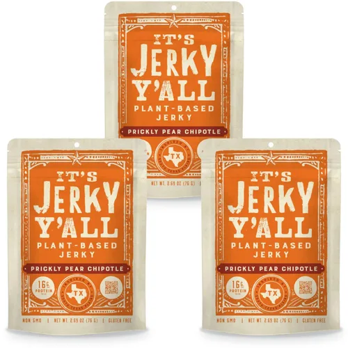Miniatura 11 de It's Jerky Y'all - Plant Protein Jerky - The Smarter Jerky 16-19g Protein + 8-10g Fiber Per Bag Non-GMO, No Cholesterol, Born in Texas