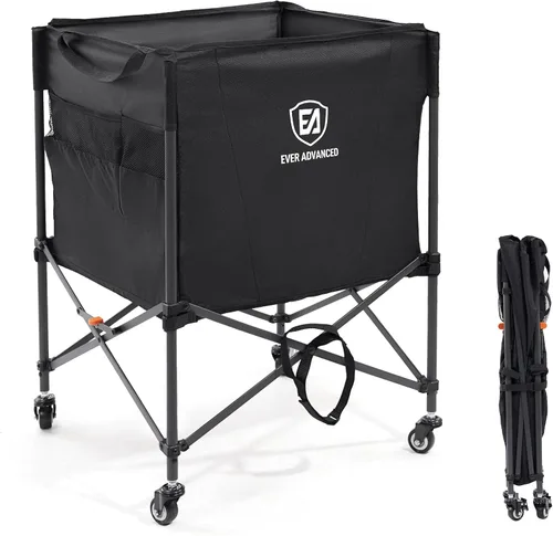 EVER ADVANCED Carrito de almacenamiento de bolas rodantes, ruedas con cerradura, 33 x 22.8 pulgadas/45 x 25 pulgadas, plegable, para garaje, equipo