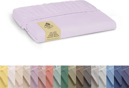 Miniatura 48 de Sábana bajera de 100% algodón percal, tamaño King, verde salvia, 1 sábana bajera con bolsillos profundos, ropa de cama fresca y resistente, 78 x 80