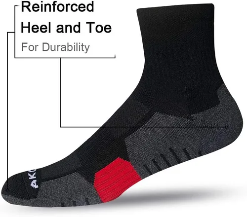 Miniatura 4 de AKOENY Calcetines tobilleros atléticos para correr para hombre (6 pares)