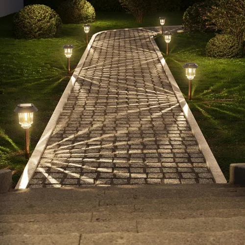 Miniatura 7 de XMCOSY Luz solar de camino – Set de luces LED de paisaje automáticas (2 unidades), cubierta de cristal impermeable, brillo, luz blanca cálida