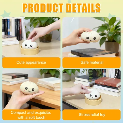 Miniatura 2 de Juguete sensorial misterioso y esponjoso, para aliviar el estrés y la ansiedad, para niños y adultos, lindo juguete para apretar, cesta de Pascua