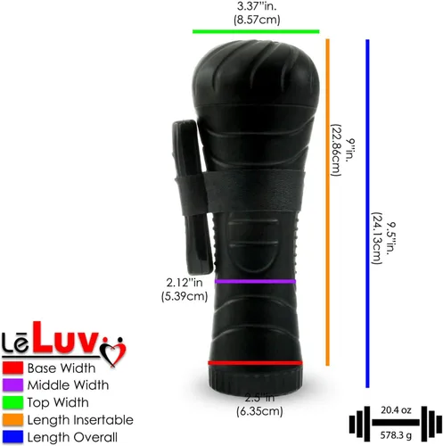 Miniatura 4 de LeLuv Textura realista del ano del PDA del masturbador masculino vibrante compacto en caja negra Ano Vibrador