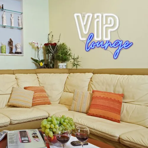 Miniatura 7 de Horseneon VIP Lounge - Letreros de neón para decoración de pared, letreros de luces de neón VIP para decoración de habitación, letrero de luz LED