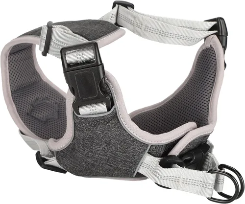 Miniatura 7 de Dog Vest Harness Adjustable Reflective Safety Pet Chest Strap for Large Medium Dogs Black Polyester Nylon One Size (S)