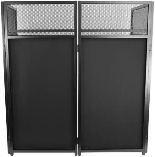 Miniatura 3 de Rockville ROCKBOOTH Cabina de fachada para evento DJ con mesa de 39.5" x 20", mesa desmontable, pantallas negras/blancas, bolsa de viaje, para DJs