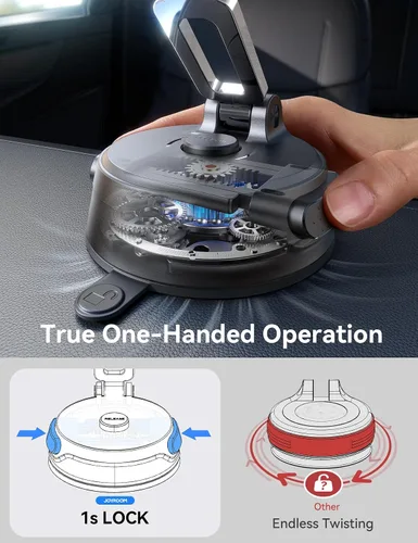 Miniatura 4 de JOYROOM Soporte de auto para iPhone, [Triplegable] MagSafe - Soporte de automóvil MagSafe para iPhone, [succión profesional + base de gel] soporte