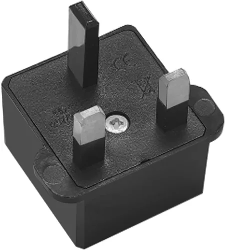 Miniatura 6 de (Negro-2 piezas) US/EU a UK Enchufes Adaptador de enchufe UE a Reino Unido Enchufes convertidor de corriente Enchufes de 2 pines Enchufe de EE.UU. a