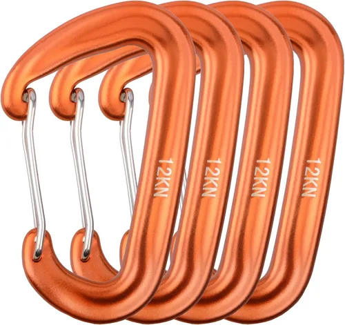 Miniatura 17 de TRIWONDER Mosquetones de alta resistencia 12kN 25kN Mosquetones pequeños para llaves de hamaca arnés de correa de perro camping senderismo