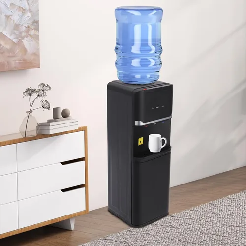 Miniatura 7 de Dispensador de agua de carga superior, enfriador de agua fría y caliente, 3 ajustes de temperatura, bloqueo de seguridad para niños, dispensador
