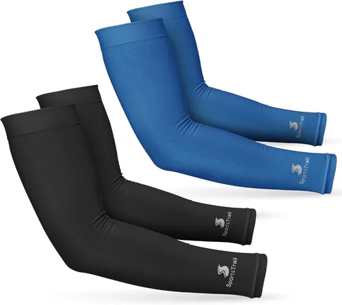 SportsTrail Mangas Refrescantes para Brazos para Hombres y Mujeres – Transpirables, Protección Solar UV, Mangas Deportivas para Brazos para Mujeres,