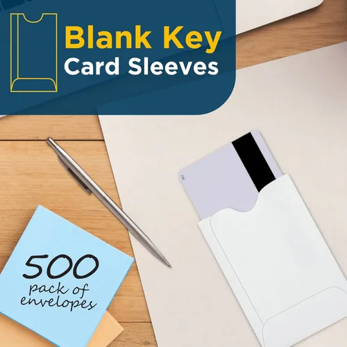 Miniatura 2 de Guardian Fundas para tarjetas de regalo, paquete de 500 fundas para tarjetas de llaves en blanco, para usar como tarjetero de crédito o sobres