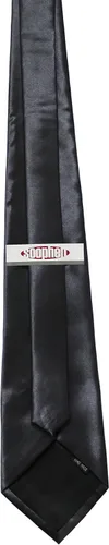 Miniatura 32 de Soophen corbata para hombre 3.75 pulgadas de color sólido
