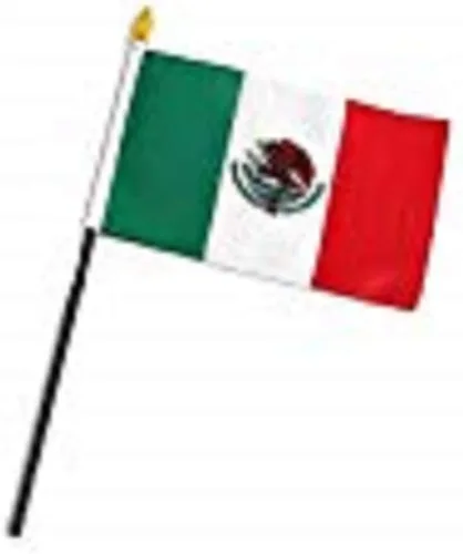 Miniatura 3 de Bandera de escritorio de México de 4 x 6 pulgadas (sin base) (1 bandera)