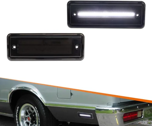 Miniatura 9 de ADIIL Luces LED de lente roja para parachoques trasero compatibles con 1978-1987 Chevrolet El Camino GMC Caballero, reemplazan las lámparas Luces