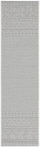 Miniatura 17 de SAFAVIEH Alfombra lavable para exteriores, colección Courtyard de 2.3 x 6.7 pies, beige y azul aguamarina, no desprende pelusa y es fácil