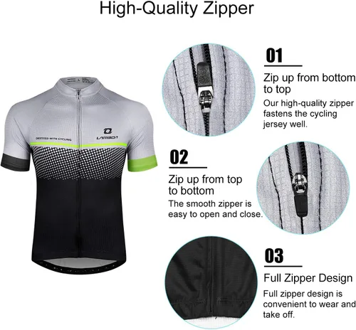 Miniatura 4 de Camiseta de ciclismo para hombre, ajustada, transpirable, de secado rápido, de alta elasticidad, camiseta de ciclismo
