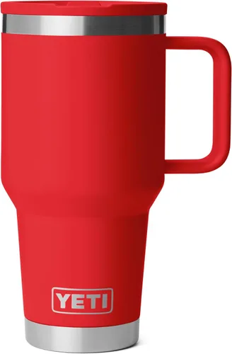 Miniatura 18 de YETI Rambler - Taza de viaje de 30 oz con tapa con pajita abatible - Acero inoxidable, aislada al vacío, a prueba de fugas, compatible con Negro