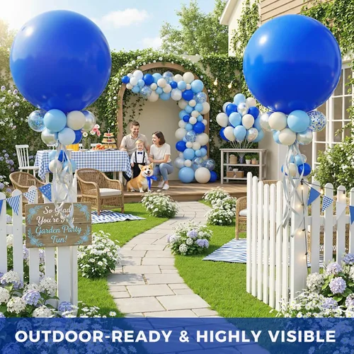 Miniatura 3 de LovesTown 4 unidades de globos gigantes de 36 pulgadas azul oscuro, globos de látex jumbo para decoraciones de boda, compromiso, graduación