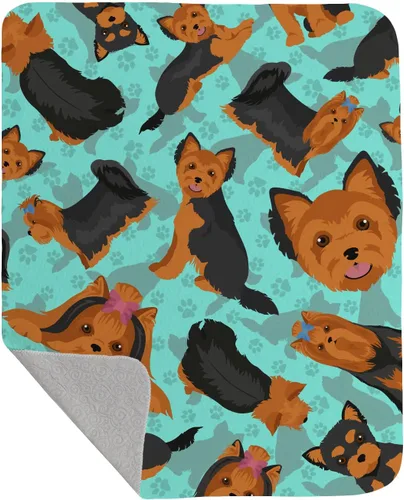 Miniatura 41 de Caroline's Treasures MLM1042LQB Airedale Terrier - Manta acolchada de 50 x 60 pulgadas, diseño de ilustraciones para cama, sofá, suave y ligera
