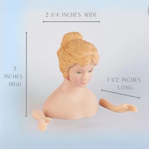 Miniatura 3 de Factory Direct Craft - Juego de 6 adornos de vinilo de cabello rubio con cabeza y brazos para muñecas, adornos de árbol de ángel, adornos de Navidad