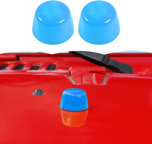 Miniatura 8 de Cubierta de Goma para Capó del Motor, Adorno de Adornos para Cuerpo de Vehículo para Jeep Wrangler JK JKU 2007-2018, Azul