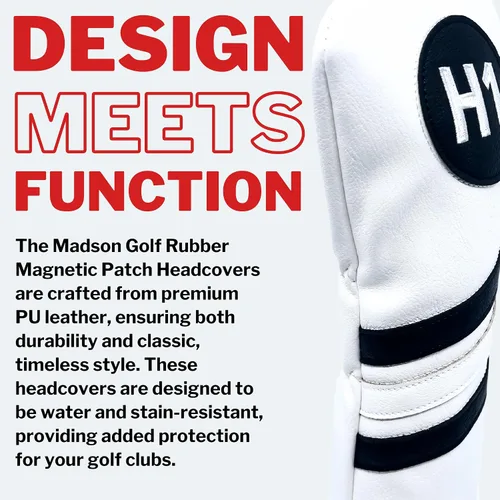 Miniatura 3 de Madson Golf Fundas magnéticas para carrito: fundas elegantes y protectoras para palos de golf, con imán de goma para posicionamiento seguro y acceso