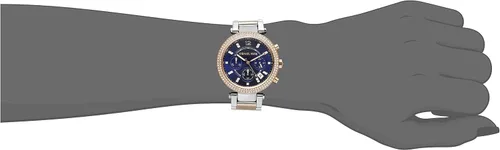 Miniatura 5 de Michael Kors Parker MK6141 - Reloj de dos tonos para mujer Azul Patchwork Reloj de cuarzo cronógrafo