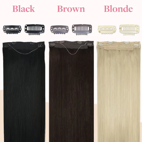 Miniatura 7 de GOO GOO Alambre elástico invisible para extensiones de cabello de alambre, color negro, 3 líneas de pesca ajustables, 7.3 pulgadas, 8 pulgadas y 10