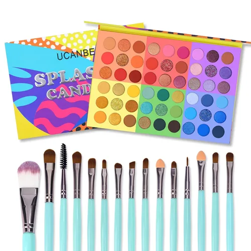 Miniatura 10 de UCANBE Spotlight Paleta de sombra de ojos profesional 40 colores sombra de ojos mate brillo paleta de maquillaje altamente pigmentado colorido polvo