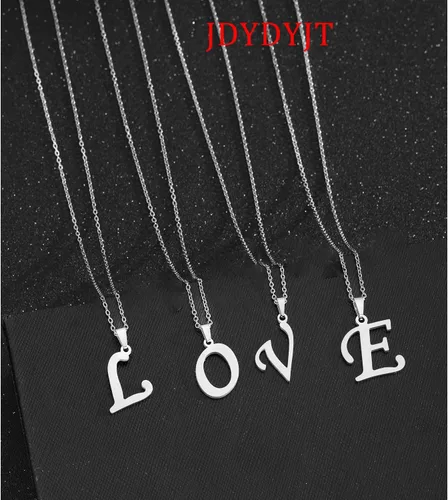 Miniatura 5 de Dijes Conectores de Acero Inoxidable con Letra Inicial Colgantes del Alfabeto Manualidades DIY para Hacer Joyas Collares Pulseras Llavero