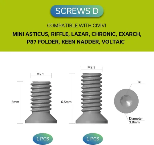 Miniatura 5 de CIVIVI Tornillos de bolsillo de acero inoxidable CA-12B (Negro)