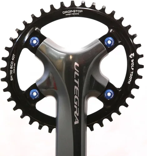 Miniatura 2 de Wolf Tooth Componentes Drop Stop Powertrac Shimano Plato Asimétrico - 110 Bcd