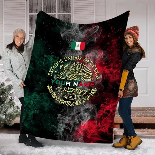 Miniatura 27 de Manta de México personalizada con nombre para hombres y mujeres, manta personalizada con bandera de México, manta de bandera mexicana, regalo