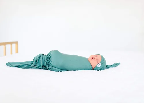 Miniatura 3 de Copper Pearl Gorro de bebé con nudo superior elástico y suave viaje Viaje Newborn0-4mo