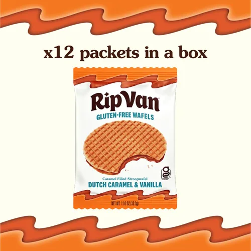 Miniatura 3 de Rip Van Wafels Stroopwafel sin gluten - holandés Caramel & Vanilla Stroopwafels - Saludables sin gluten - Snacks sin transgénicos - Bajo azúcar