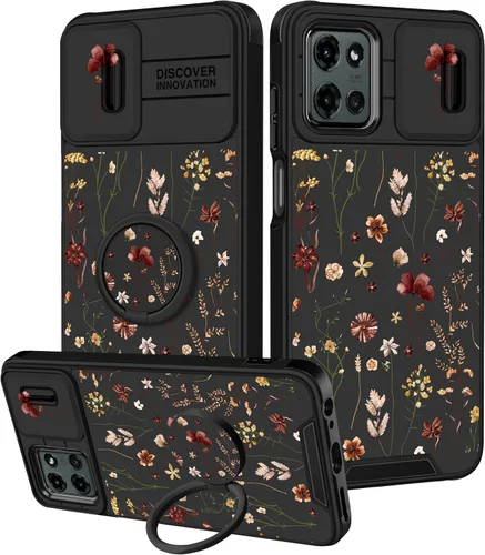 Miniatura 28 de para Moto G 5G 2023 funda - Cubierta de teléfono linda con corazón para mujeres y niñas, diseño único negro con cubierta deslizante para la cámara