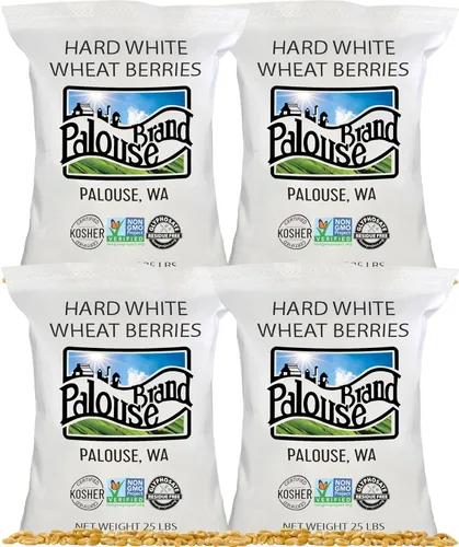 Miniatura 11 de Marca Palouse Certificada Libre de Residuos de Glifosato Grano de Trigo Duro Blanco 15 Libras Paquete de 3 Cultivado por una Familia