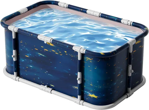 Simcat Bañera plegable portátil grande de 45 pulgadas para adultos, bañera separada de terapia de spa apta para la familia, bañera de hidromasaje