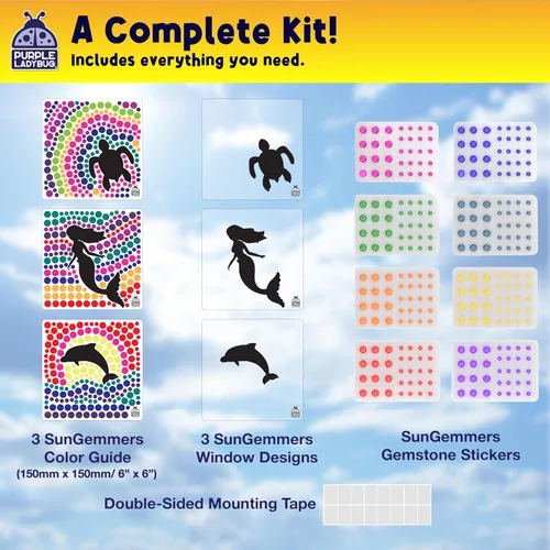 Miniatura 4 de SUNGEMMERS - Kit de atrapasoles para ventana de gemas para niños de 6 a 8, 9, 10, 11 y 12 años, regalos de cumpleaños para niñas de 7 años, Sirena