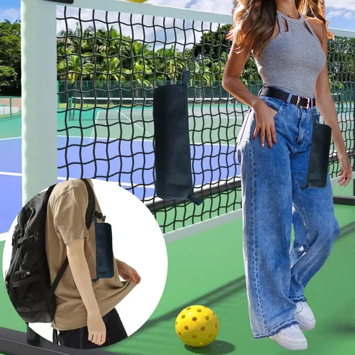 Miniatura 4 de 2 bolsas de pickleball con gancho de metal, bolsa de almacenamiento portátil para pelotas de tenis para mochila, accesorios de remo,