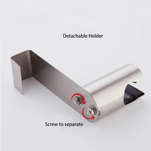 Miniatura 6 de Soporte para bidé de acero inoxidable, gancho de suspensión de rociador de bidé de mano para tanque de inodoro, níquel cepillado, KZS003NA cepillado